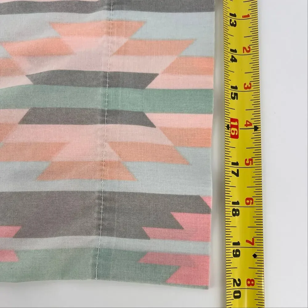 Vintage 80s Soutwestern Pastel Pillowcase Mesa Aztec Lady Pepperell 1980s